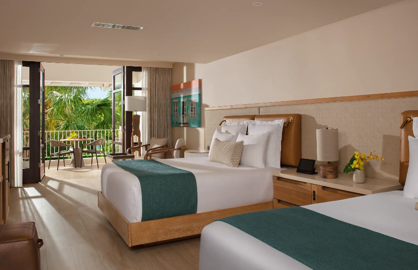 Master Suite Tropical Garden View – 2 Queens, Zoetry Curacao Resort & Spa
