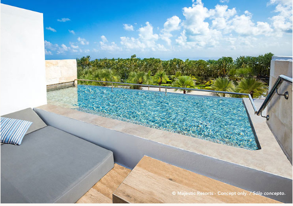 Mirage Club Plunge Pool Suite, Majestic Mirage Costa Mujeres